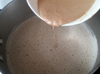 step8: 加入花生醬糊攪勻