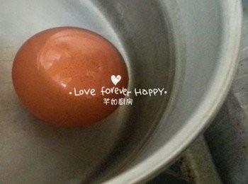 step1: 雞蛋放入65度溫水烚25分鐘