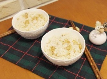 step2: 好鮮美的「貝柱炊飯」完成 ♡