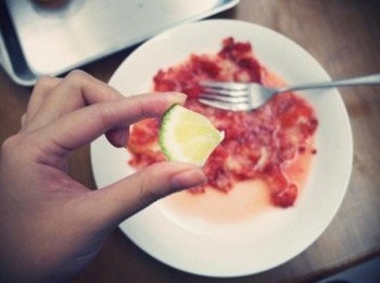 step3: 擠上少許檸檬汁!!!