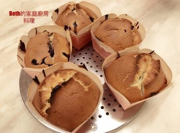 step2: 將蛋糕放入預熱後的烤箱，180度烤25-30分鐘，取出放涼