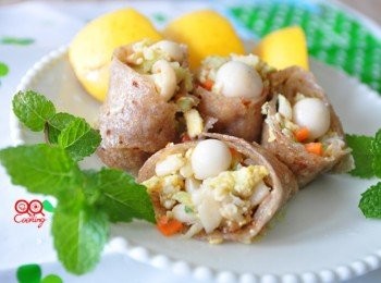 step4: 好滋味的鮮蔬菇菇蛋餅捲完成囉!