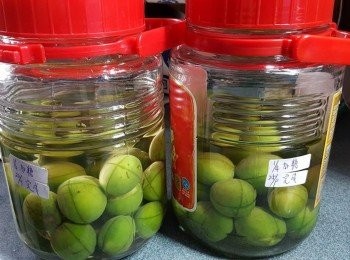 step7: 當第一個星期後才加入冰糖,太早落冰糖會抑制青梅汁滲出酒外及令青梅容易起皺縮狀況(今次是用了食譜份量分開兩樽)