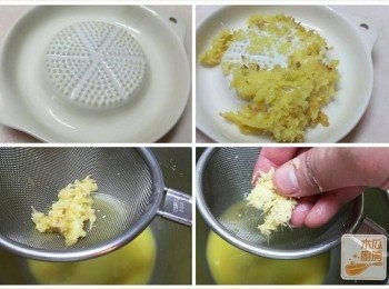 step1: 薑磨成汁，汁液每碗約1～1.5湯匙