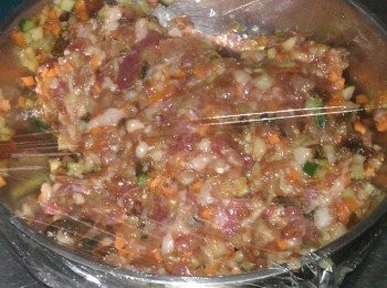 step4: 蓋住保鮮膜，放置冰箱冷藏30分鐘