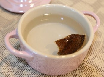 step3: 陳皮浸軟用刀背去囊