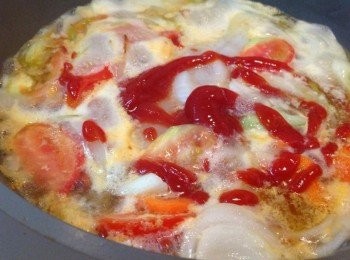 step4: 番茄醬、塩