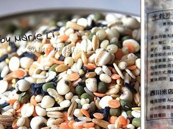 step1: 這次用的是三十幾年老字號的『西川米店』
他們所推出的《好粥稻 - 十穀珍寶多穀米》
採用了紅扁豆、小米、薏仁、小薏仁、燕麥、燕麥片、
高粱、綠豆、紫米，搭配台灣在地好米秈糯米。

然後我自己再加入少量的紅豆與桂圓
慢火細熬成糜爛的粥品，口感豐富且富有層次感
再加上黑糖的提味即成孩子也會喜歡的營養健康好粥品
