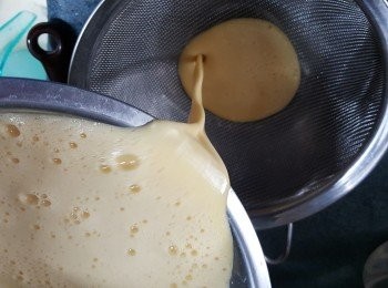 step5: 將粉漿過篩2次