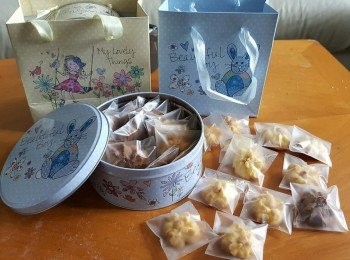 step15: 如包裝好,可用作送禮,但因為自製曲奇冇漆加任何防腐劑,唔建議整太大盒,放太時間怕影響鬆脆效果會做成浪費