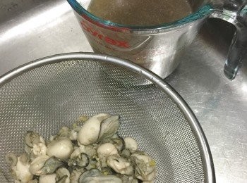 step6: 隔汁及蠔備用