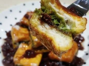 step5: 最後加上紅豆蓉, 煉奶即可開動