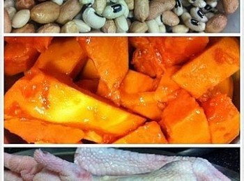 step1: 木瓜去皮去籽，切塊備用。