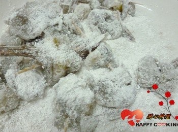 step5: 沾上地瓜粉