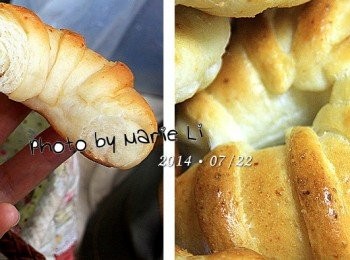 step9: 將這幾朵可愛的小花裝進袋裡
行走在山林步道中不時傳來包包裡濃郁的乳酪香味
驅使著我們往前到達目的地的動力

散步在芬多精的國度
嬉戲在山林間的溪流
再加上麵包本身濃郁的香氣
這樣的野餐氣氛是幸福滿溢的~