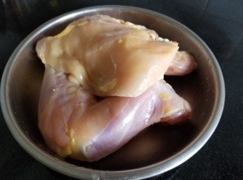 step1: 新鮮雞半隻