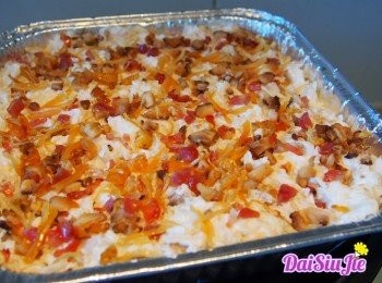 step10: 把剩下的1/3配料放上面。