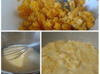 step1: 鹹蛋黃蒸熟後用义壓爛。練奶、淡奶、麵粉和雲呢拿油放入小煱拌勻後加入無鹽牛油用小火煮一邊攪拌煮至濃調。侍涼後加入鹹蛋黃碎拌勻再冷藏至較硬