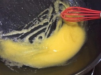 step8: 至開始有點奶白色沒有粉粒