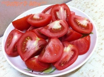 step2: 番茄切開四件~