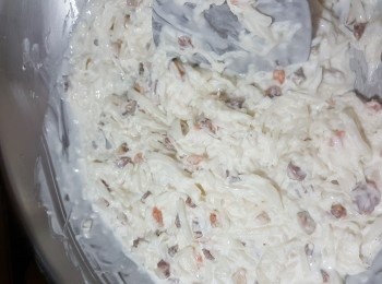 step15: 熄火,蘿蔔再完全撈勻粉漿