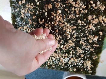 step7: 再灑上已經炒香的芝麻