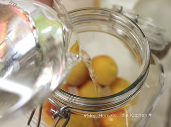 step7: 緩緩的注入燒酌。