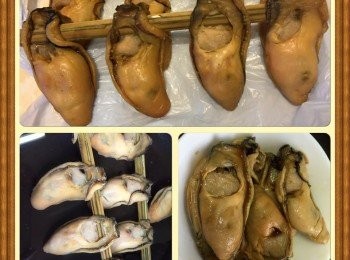 step1: 蠔洗淨抺乾（如用串蠔要先浸水，令蠔容易退出竹枝）