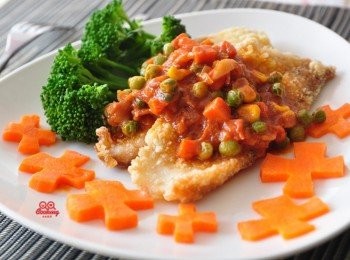 step6: 茄汁奶香洋蔥燴魚片美味上桌!