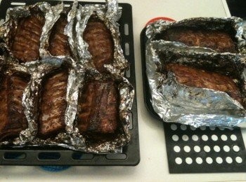 step6: 打開錫紙, 塗上醬汁, 180度焗10分鐘