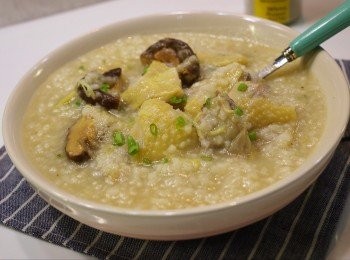 step10: 用咸雞來煮粥一樣好吃。