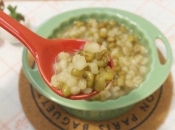 step7: 軟綿綿的綠豆麥片~~好好吃&gt;///