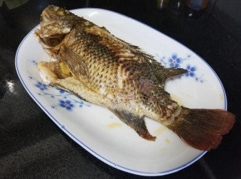 step4: 將鰂魚煎熟