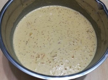 step9: 把其餘芒果粒和柚子加進西米露內，便可食用。