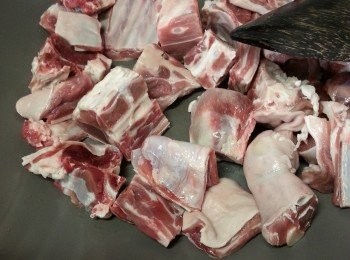 step7: 用白鑊將羊腩炒乾