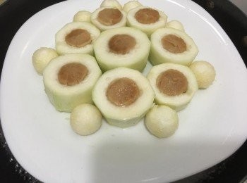 step6: 用鍋放水，水滾後隔水蒸
約15～20分鐘後取出