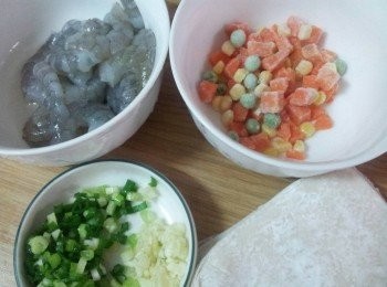 step1: 準備材料~ 冷凍蔬菜 (先汆燙備用)