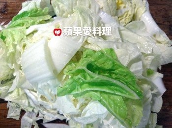 step5: 白菜切段。