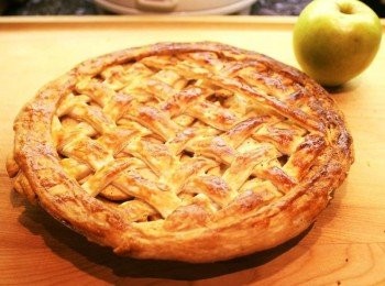 step2: 烤箱預熱 350度，烤約40分鐘 <span class="group_2">派皮</span>成金黃色