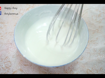 step3: 加入水攪拌成細滑粉漿