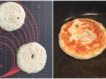 step4: 下鍋前 再壓扁撖圓 煎至雙面微酥呈金黃色澤