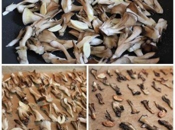 step1: 舞茸菇去蒂頭後, 剝開. 並用橄欖油/鹽巴/黑胡椒/蒜片調味, 翻攪均勻
** ** 舞茸菇也可以用蘑菇片, 或杏鮑菇切片代替