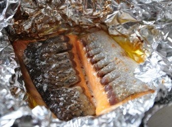 step4: 烤至15分鐘後，將上層錫箔紙打開再以200度上火烤約5~7分鐘即可