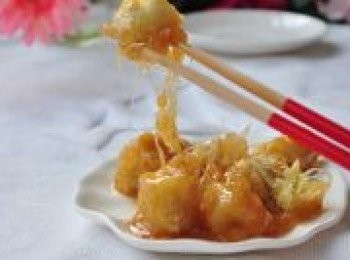 step18: 裝入提前抹好芝麻油的盤子，開動！