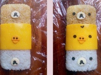 step9: 最後貼上剪好的海苔裝飾即可