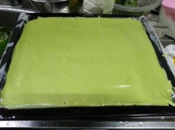 step7: 面糊倒入模, 焗15分鐘至全熟