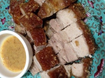 step7: 可伴醮醬做法（黃芥醬+糖+白醋）
吃起來更惹味減去油膩感