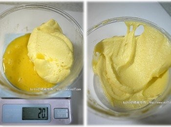 step3: 加入20g全蛋液拌勻後即為奶酥，接著放入冷藏即可備用