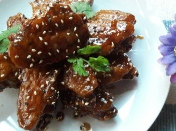 step8: 灑上芝麻和香菜作裝飾