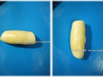 step12: 5 接著轉90度
6 再桿成長圓型後，由上往下捲起